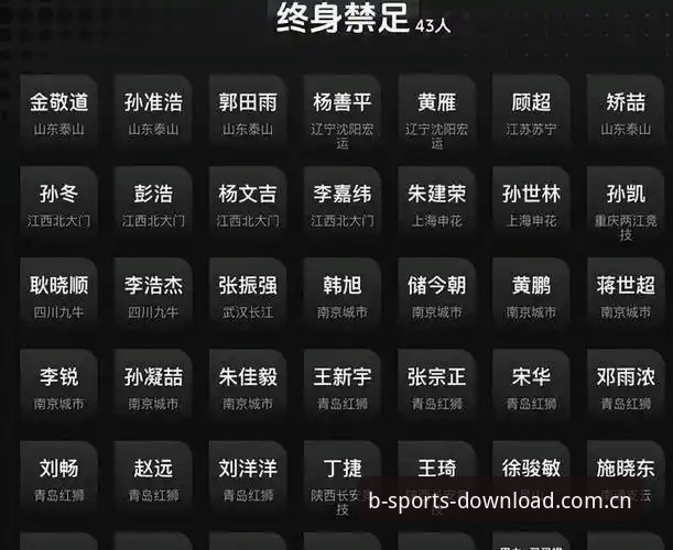 中国足协第三批禁足名单深度解析：b体育用户观赛指南